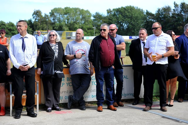 Open air celebration of the life of Steve Blaikie, Worthing Past and Present founder. Pic Steve Robards