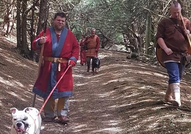 An Anglo Saxon reenactment group took to the hills of Kingley Vale to raise money for struggling local heritage sites on Sunday SUS-200714-155743001