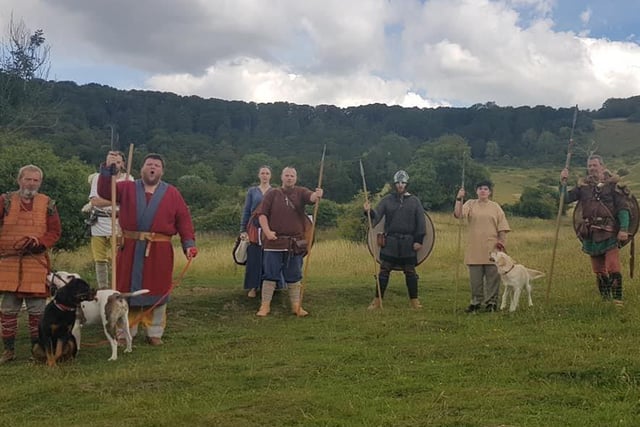 An Anglo Saxon reenactment group took to the hills of Kingley Vale to raise money for struggling local heritage sites on Sunday SUS-200714-155901001