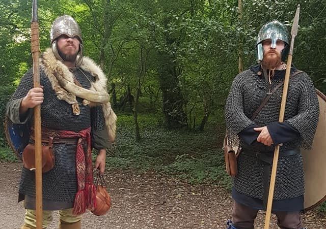 An Anglo Saxon reenactment group took to the hills of Kingley Vale to raise money for struggling local heritage sites on Sunday SUS-200714-155709001
