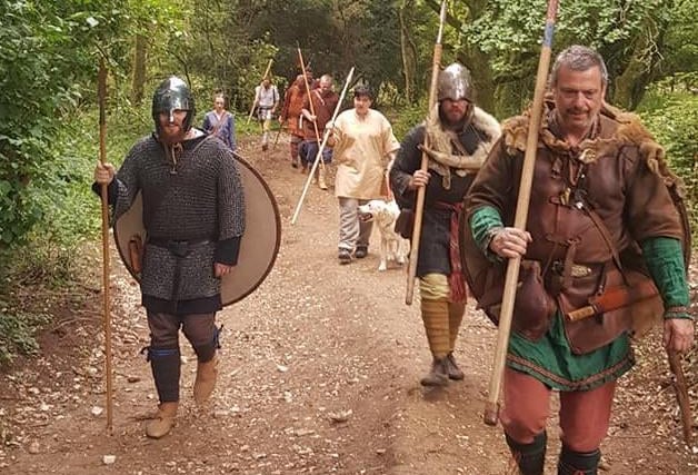 An Anglo Saxon reenactment group took to the hills of Kingley Vale to raise money for struggling local heritage sites on Sunday SUS-200714-155759001