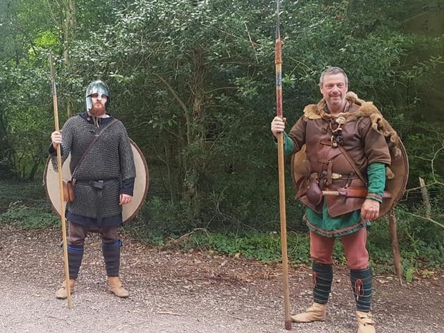 An Anglo Saxon reenactment group took to the hills of Kingley Vale to raise money for struggling local heritage sites on Sunday SUS-200714-155851001