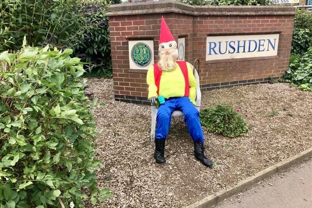 This scarecrow is welcoming people as they come into the town centre