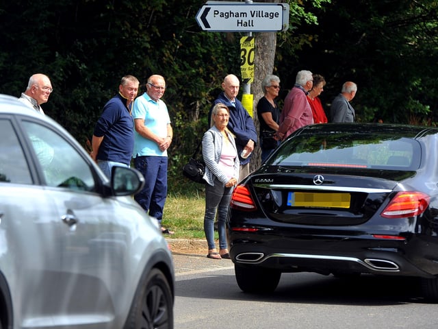 Mike Cole's funeral in Pagham. Pic Steve Robards SR2007141 SUS-200714-111106001