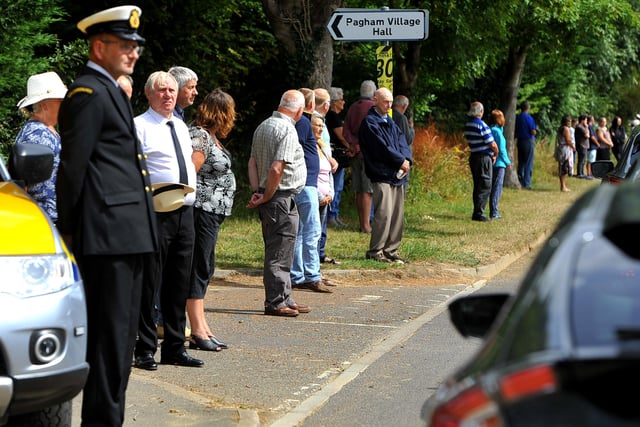 Mike Cole's funeral in Pagham. Pic Steve Robards SR2007141 SUS-200714-111039001