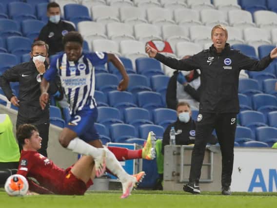 Brighton and Hove Albion head coach Graham Potter could recall Tariq Lamptey back into the starting XI