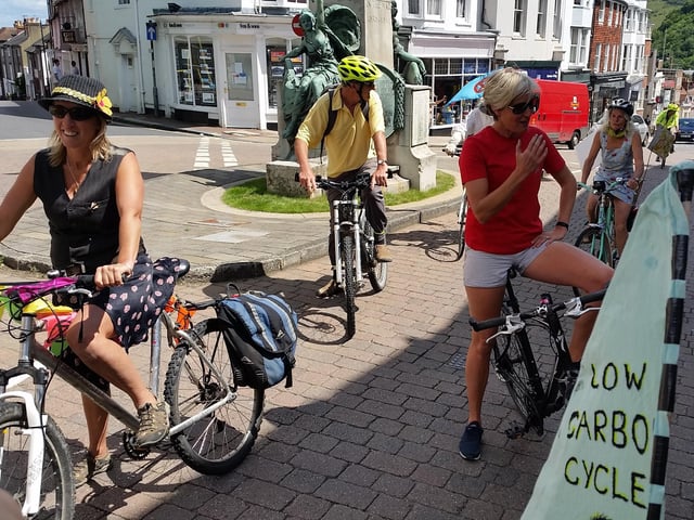 The protest was organised by Extinction Rebellion Lewes
