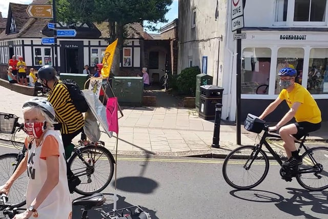 The protest was organised by Extinction Rebellion Lewes