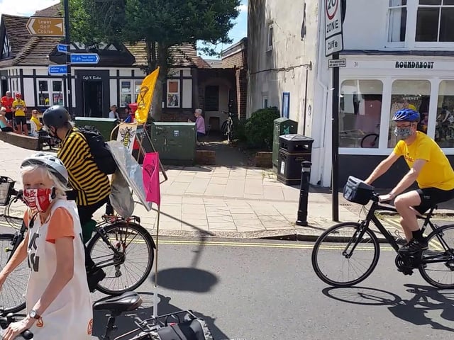 The protest was organised by Extinction Rebellion Lewes