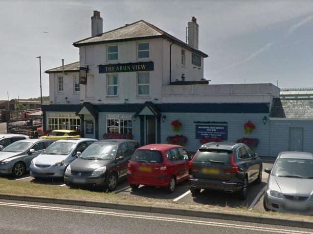 In Littlehampton, the aptly named Arun View's outdoor area looks out across the river