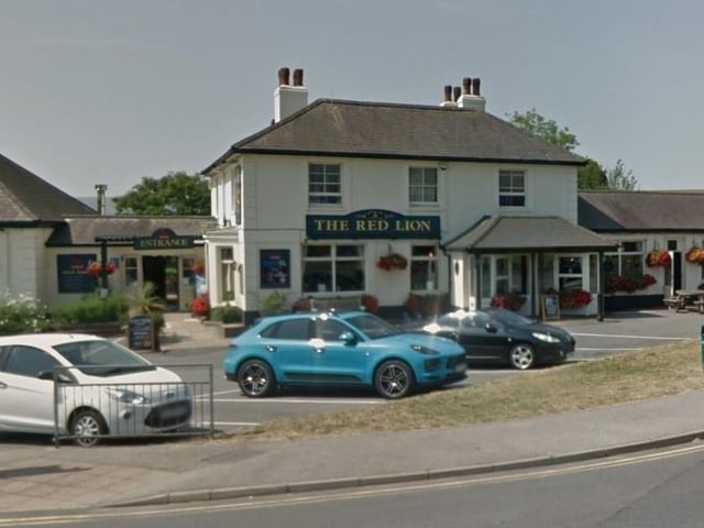 The Red Lion in Stone Cross, Pevensey, has a popular patio garden