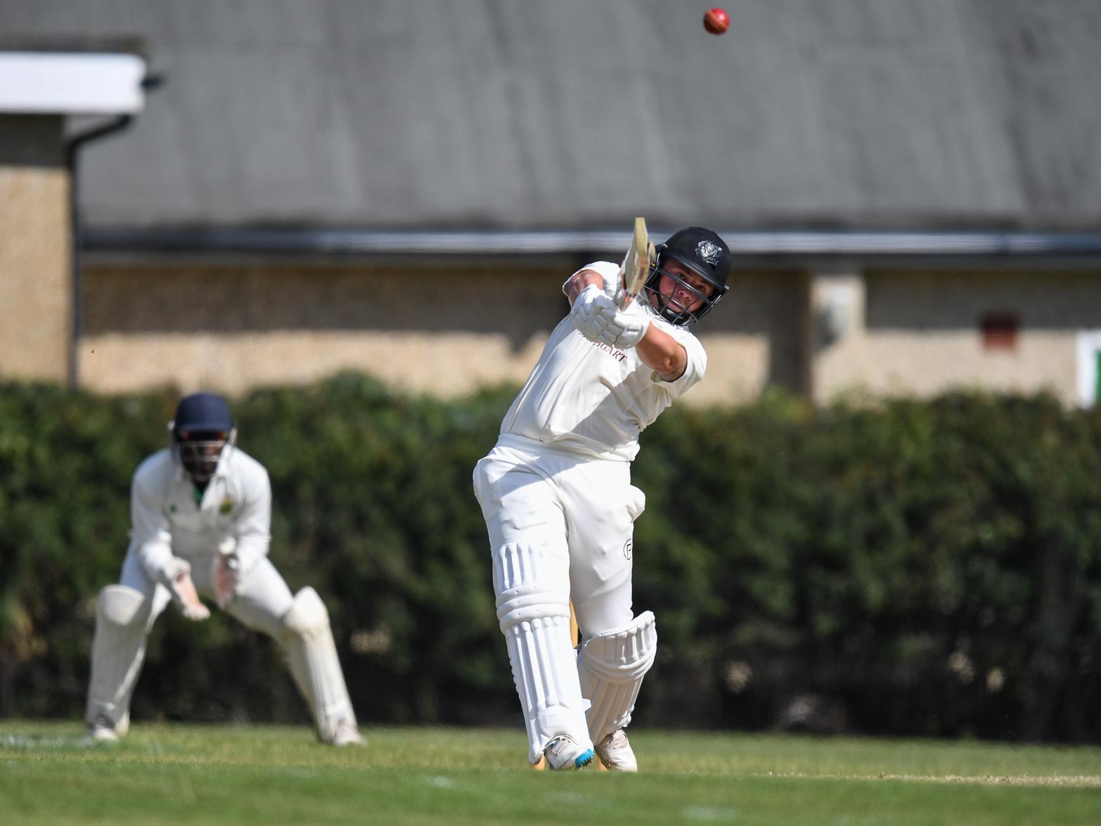 Matt Machan hits out for West Chilts.  West Chiltington v Burgess Hill. Picture by PW Sporting Photography