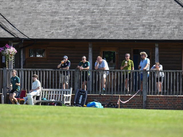 The crowd watches on. West Chiltington v Burgess Hill. Picture by PW Sporting Photography