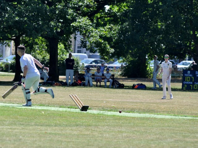 Burgess Hill 4th team fielding v Hurstpierpoint 3rd team. Picture by Phil Dennett