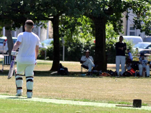 Burgess Hill 4th team fielding v Hurstpierpoint 3rd team. Picture by Phil Dennett