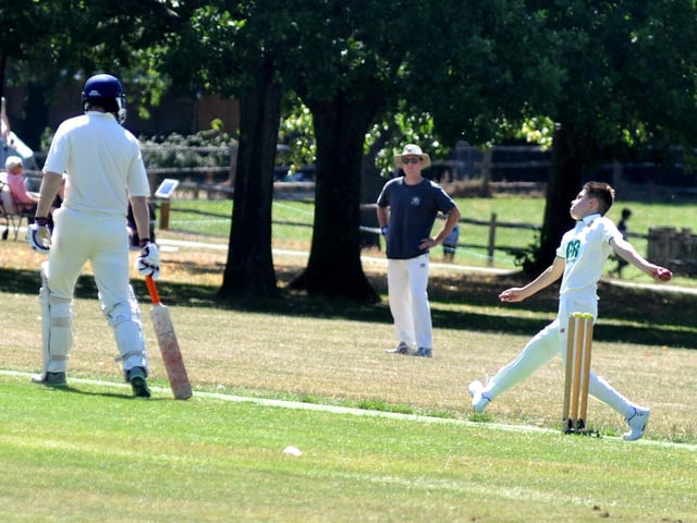 Burgess Hill 4th team fielding v Hurstpierpoint 3rd team. Picture by Phil Dennett