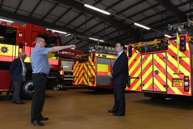 The MP was shown round the fire engines