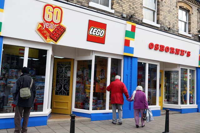 Osbornes Toys and Sports was the first UK stockist of Lego and the shop was honoured by having their frontage reproduced in thousands of the bricks in January 2018