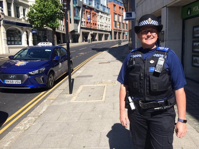 Maria Barraclough who began her new role as a PCSO in Hastings 3 weeks early (along with her whole cohort of fellow trainees across the force) early to support the community response to Covid-19