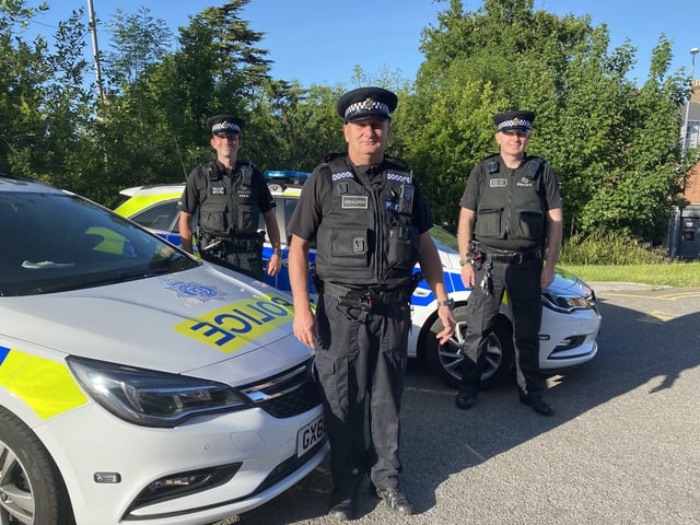 Wealden Special Constables Steve Wood, Chris Pring and Andrew Jelinek who have contributed more than 100 hours each during lockdown