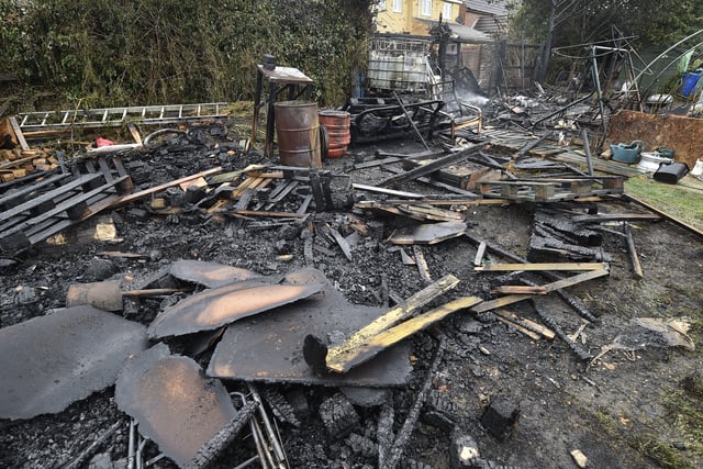 The damage caused in the fires