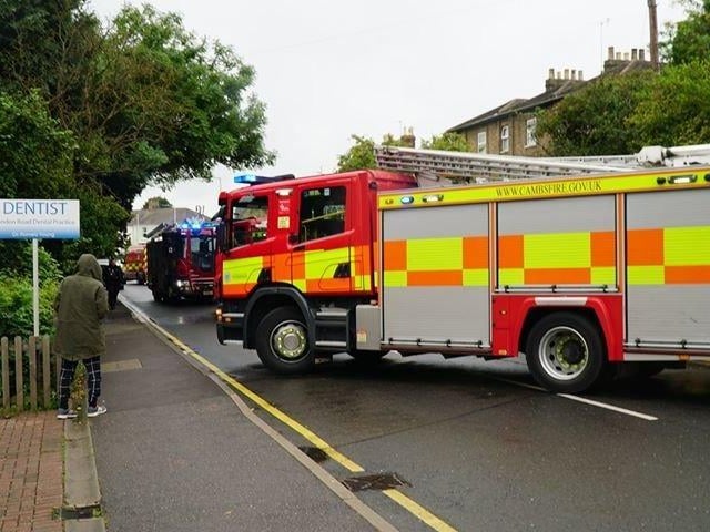 Fire crews at the scene