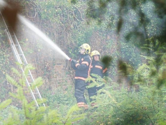 Fire crews at the scene