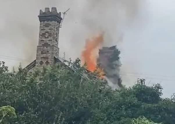 Fire crews at the scene