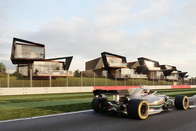 The trackside views of Silverstone Circuit are perfect for Formula 1 fans. Photo: Escapade Living