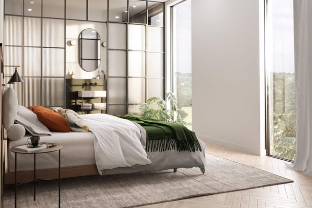 One of the bedrooms with trackside views of the track. Photo: Escapade Living