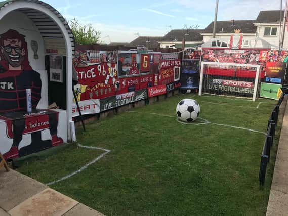 Liverpool fan transforms his Hemel Hempstead garden into a mini Anfield