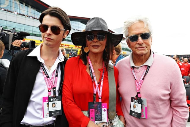 Hollywood's favourite husband and wife Michael Douglas and Catherine Zeta-Jones with son Dylan Douglas. Photo: Getty Images
