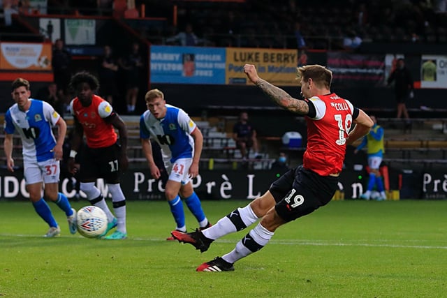 Striker enjoyed a fine maiden season in the Championship, topping the scoring charts with 14 goals to his name, including one from the penalty spot as Luton beat Blackburn 3-2 on the final day.
