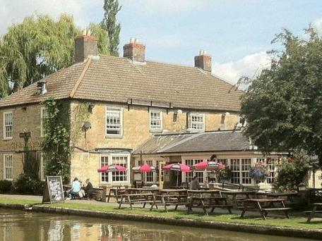 Sat on the banks of the Grand Union Canal, The Navigation in Stoke Bruerne is in prime position
