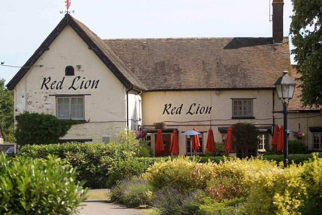 Sit back and relax in this beautiful country pub garden at The Red Lion in Brafield-on-the-Green