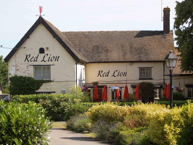 Sit back and relax in this beautiful country pub garden at The Red Lion in Brafield-on-the-Green