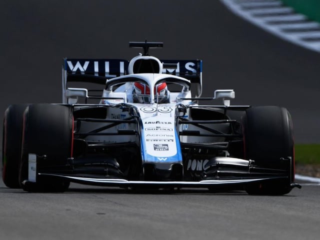Britain's GeorgeRussell had another good Saturday in his Williams until the stewards got involved