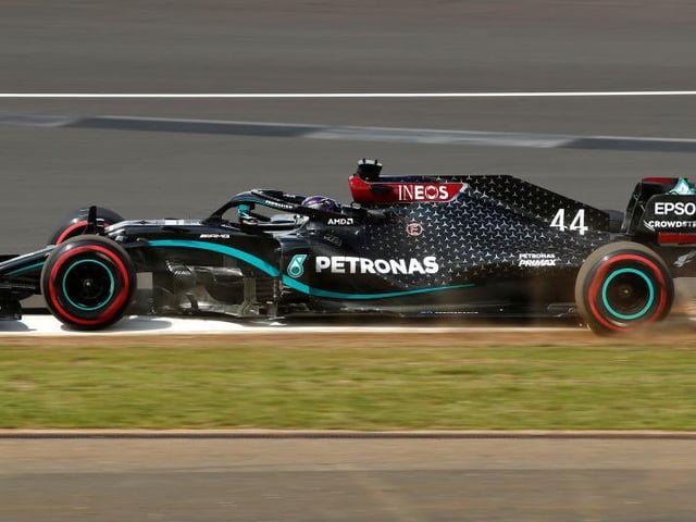 Hamilton recovered from a spin early in qualifying to post the fastest time at Silverstone