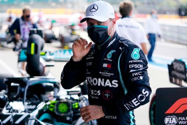 Valtteri Bottas made it a Mercedes lockout on the front row of the grid by clocking 1:24.616