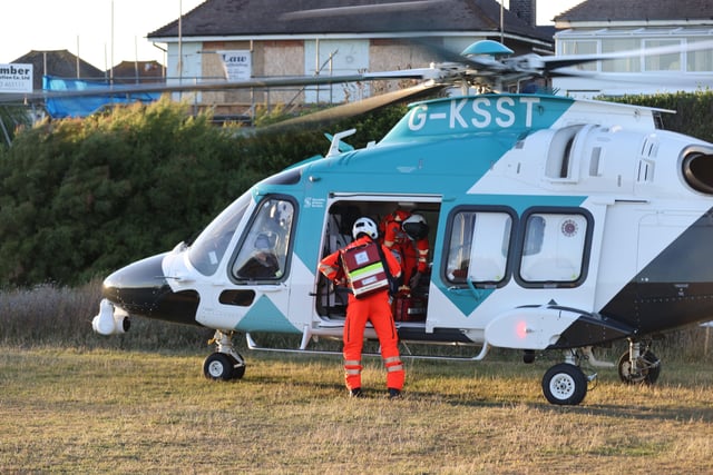 Firefighters were supported by the police, paramedics and air ambulance