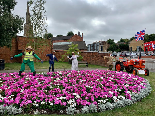 Worzel striking a pose on the way into the town centre