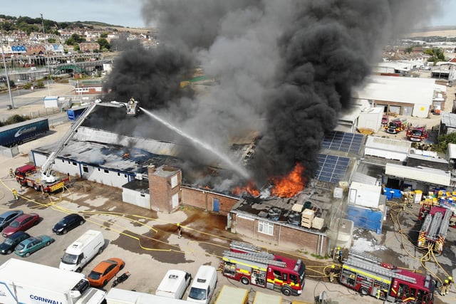 EAST SUSSEX FIRE AND RESCUE WAREHOUSE FIRE NEWHAVEN 8-8-20 SUS-200808-175245001