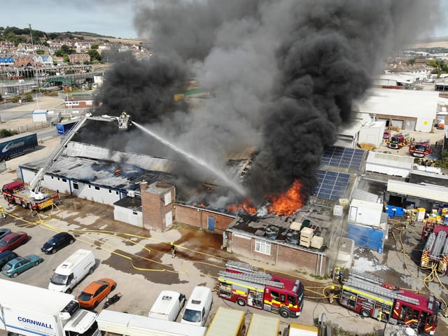 EAST SUSSEX FIRE AND RESCUE WAREHOUSE FIRE NEWHAVEN 8-8-20 SUS-200808-175245001