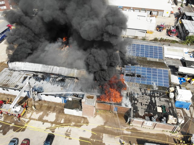 EAST SUSSEX FIRE AND RESCUE WAREHOUSE FIRE NEWHAVEN 8-8-20 SUS-200808-174959001
