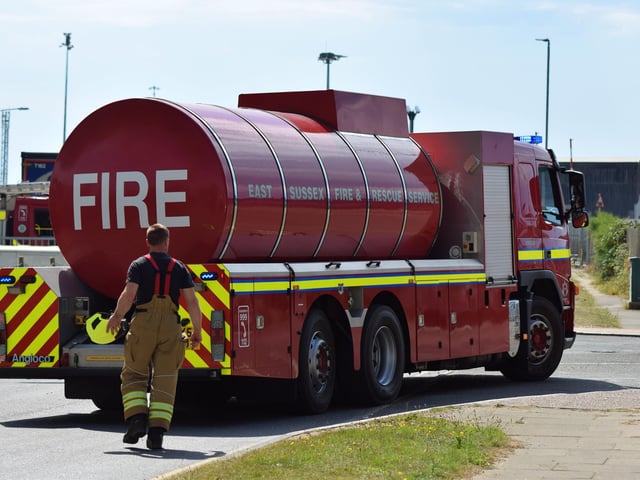Newhaven industrial site fire. Photo: Dan Jessup
