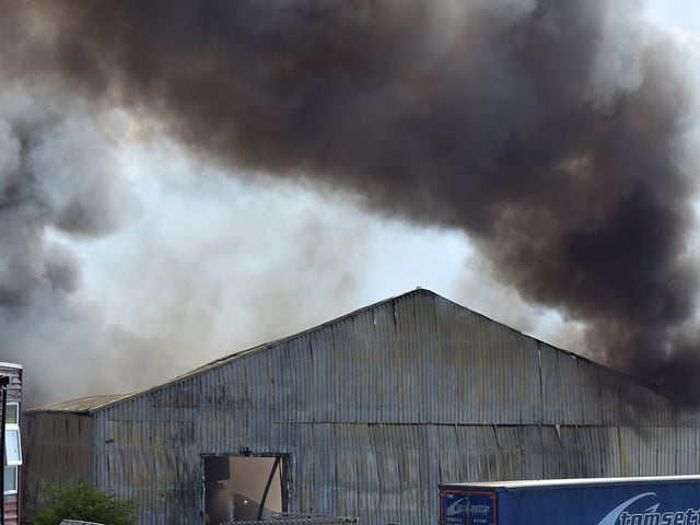 Newhaven industrial site fire. Photo: Dan Jessup