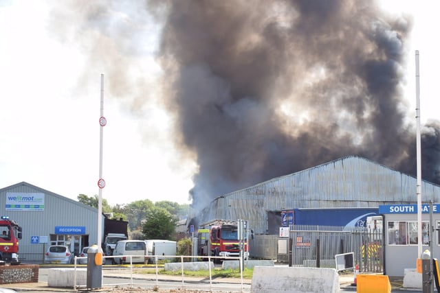 Newhaven industrial site fire. Photo: Dan Jessup