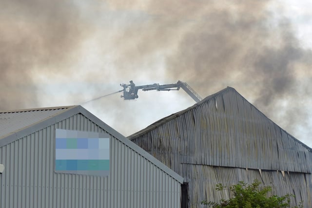 Newhaven industrial site fire. Photo: Dan Jessup