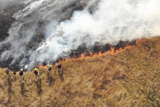 Horsham field fire near the A264 SUS-201108-182235001