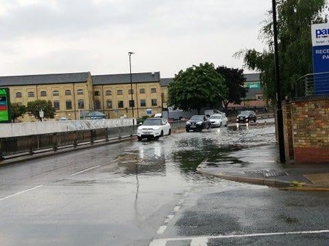 Heavy rain brought flash floods in Peterborough on Thursday